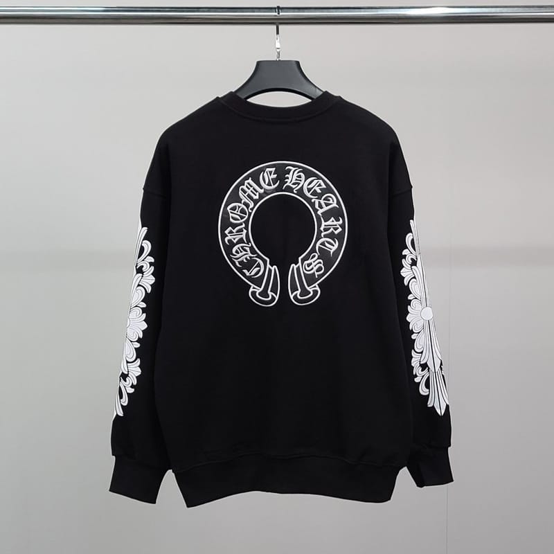 CHROME HEARTS 크롬하츠 래더 자수말굽 오버핏 맨투맨