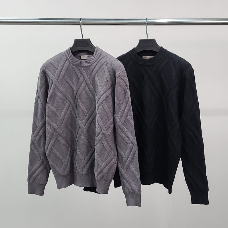 BOTTEGA VENETA 보테가베네타 엠보라인 캐시미어 울 니트