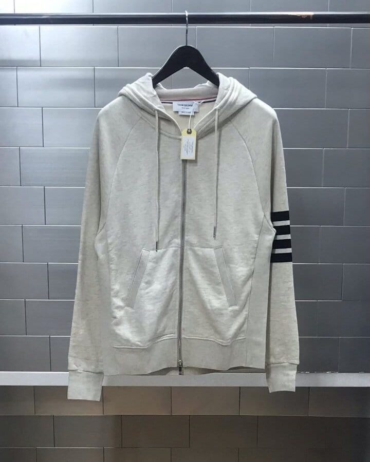 THOM BROWNE 톰브라운 사선완장 후드집업