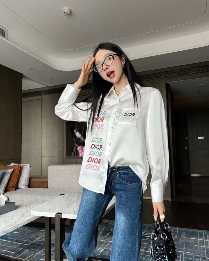 DIOR 디올 실크 블라우스