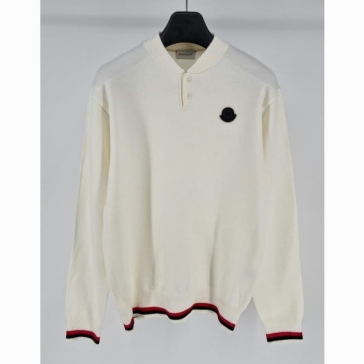 MONCLER 몽클레어 블랙와펜 헨리넥 니트 2COLOR