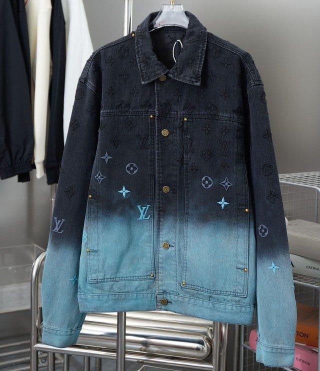 LOUIS VUITTON 루이비통 엠브로이더드 데님 자켓