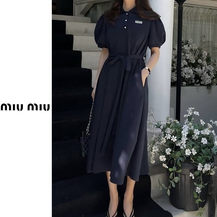 MIUMIU 미우미우 줄리 카라 원피스 3COLOR