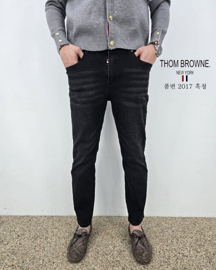 THOM BROWNE 톰브라운 슬림 청바지