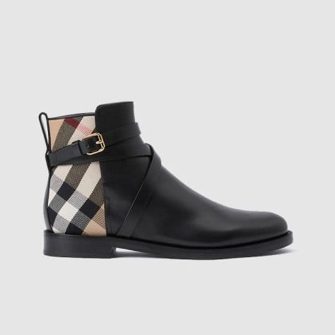 BURBERRY 버버리 여성용 체크 레더 부츠 80568191 3COLOR
