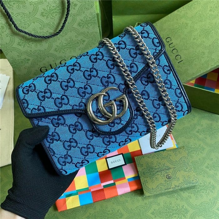 GUCCI 구찌 마몬트 마틀라세 멀티컬러 미니 체인백 474575