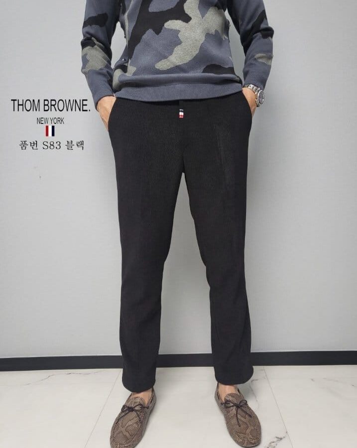 THOM BROWNE 톰브라운 기모 코듀로이 매직밴드 팬츠