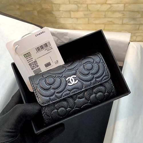 CHANEL 샤넬 까멜리아플랩 카드 지갑 C81937