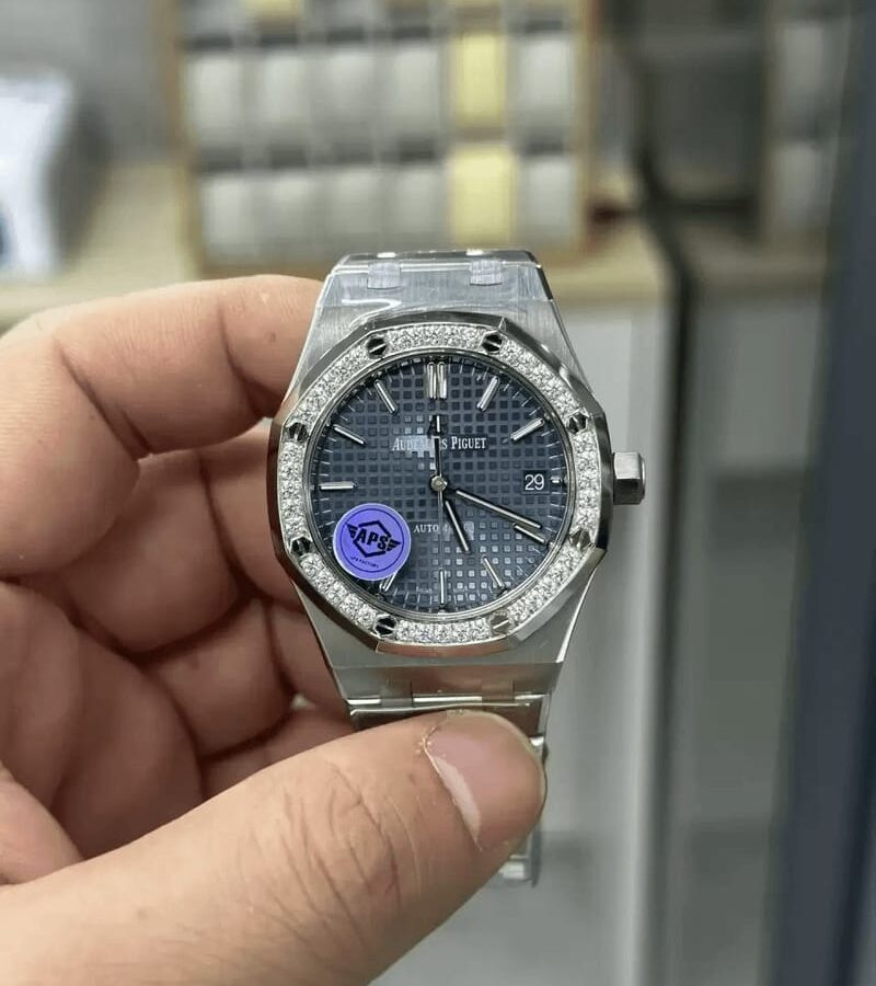AUDEMARS PIGUET 오데마피게 로얄오크 37MM 청판 다이얼 다이아베젤 15451
