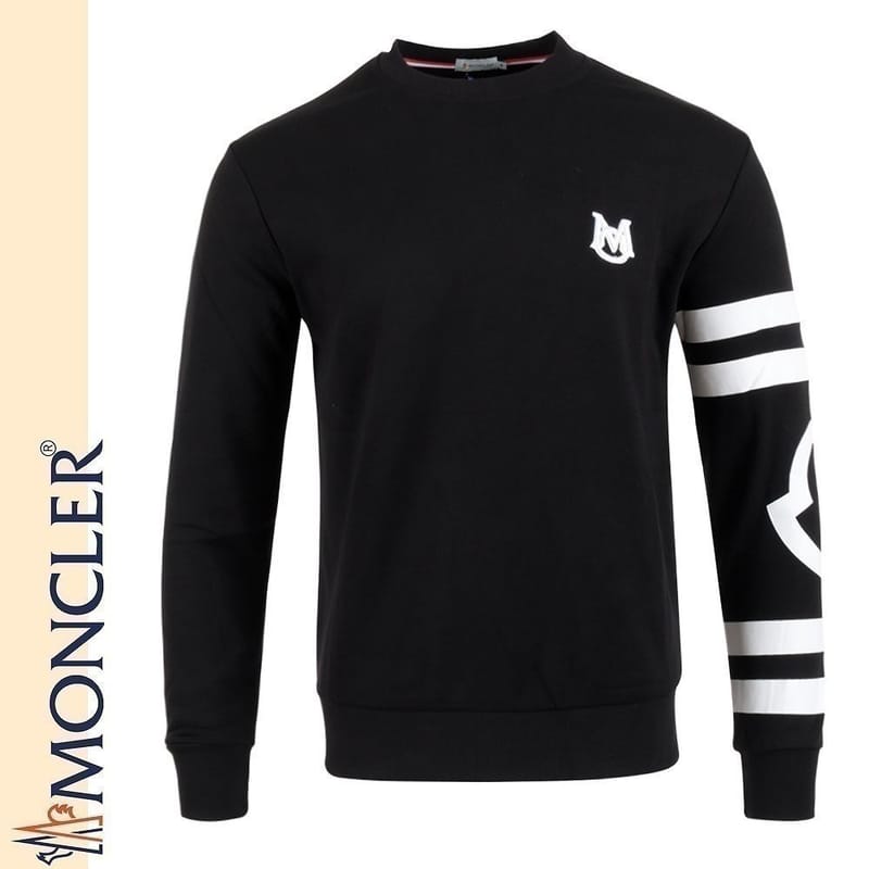 MONCLER 몽클레어 자수 삼선 맨투맨