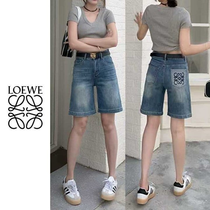 LOEWE 로에베 자수 투톤 청바지