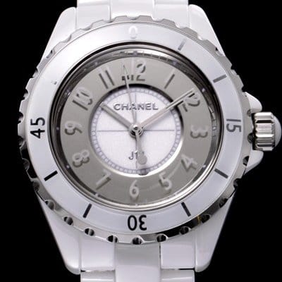 CHANEL 샤넬 제이12 H4861 - 33 mm 샤넬 정품 스위스 쿼츠 탑재 여성용 그레이 다이얼 브레이슬릿 cha0134 - CHANEL J12 Full Ceramic Grey Dial Bracelet Chanel Genuine Original Swiss ETA Quartz Movement