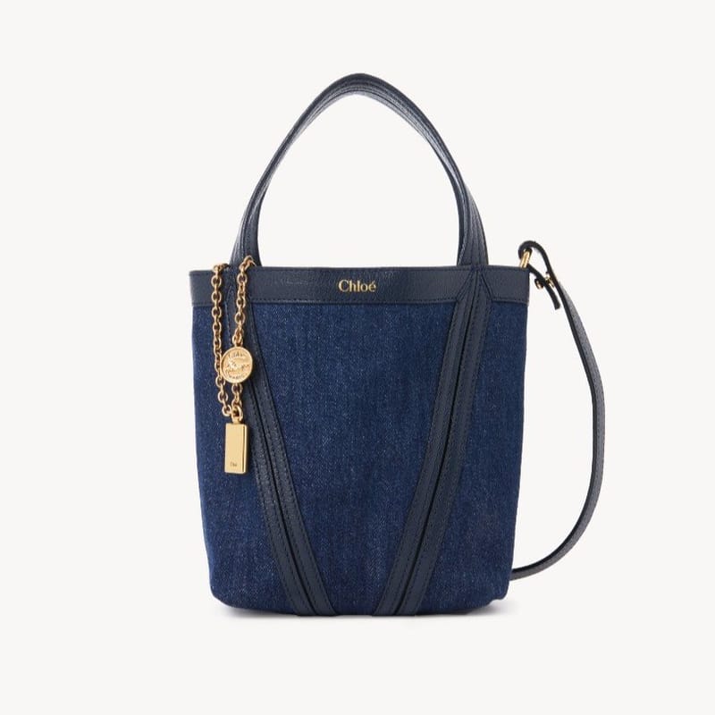 DIOR 디올 데님 Spin 스몰 토트백 AS812