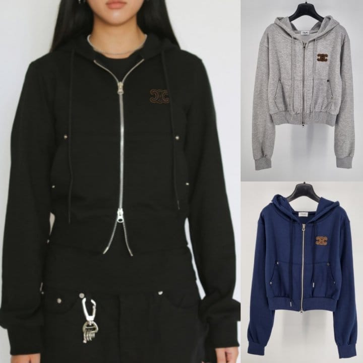 CELINE 셀린느 크롭 후드집업