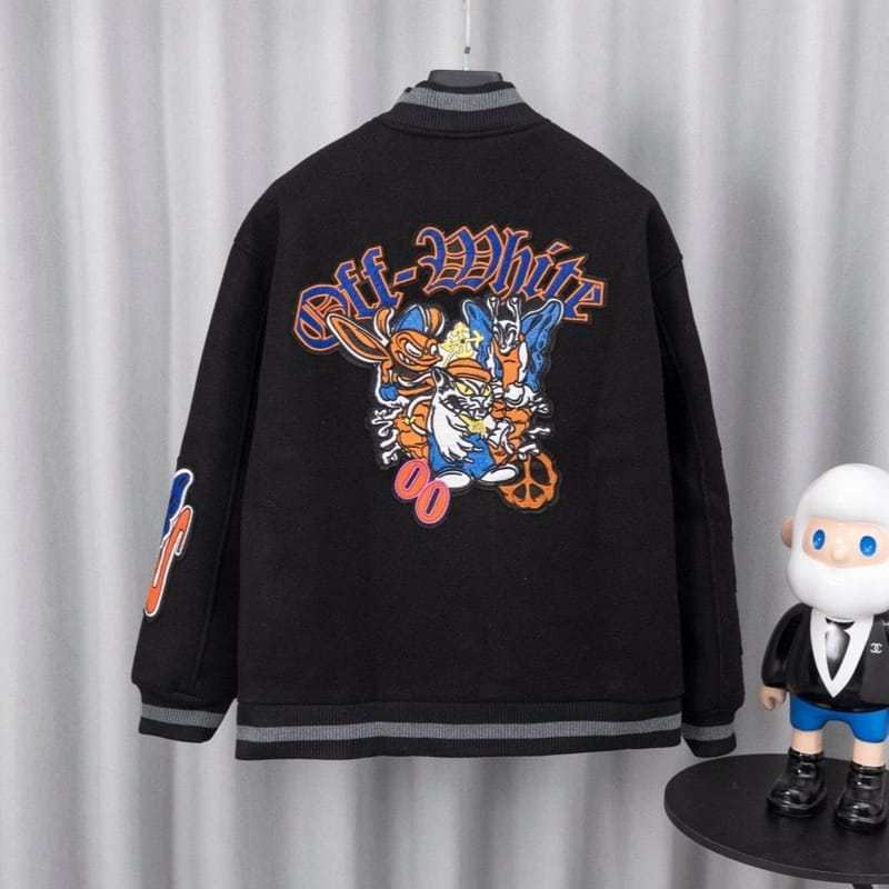 OFF-WHITE 오프화이트 멀티 패치 바시티 자켓