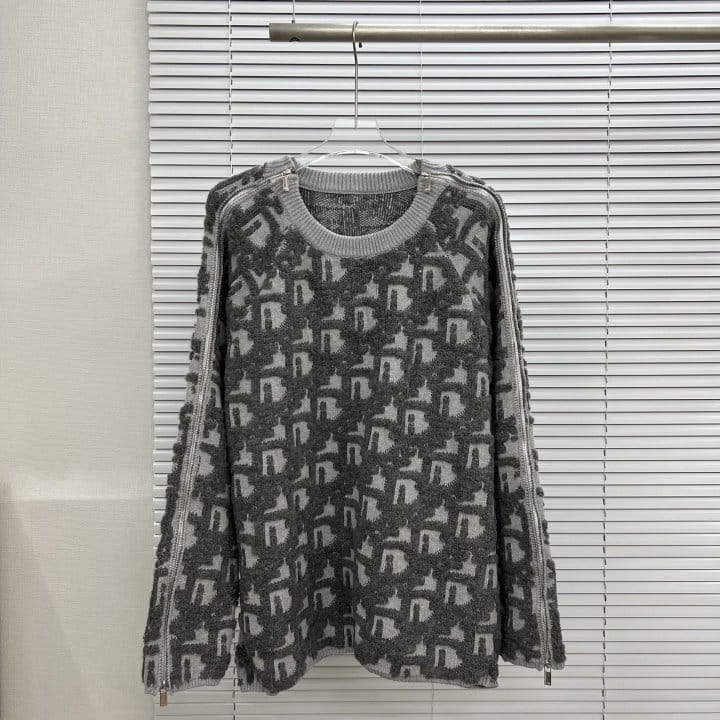 DIOR 디올 오블리크 지퍼 니트