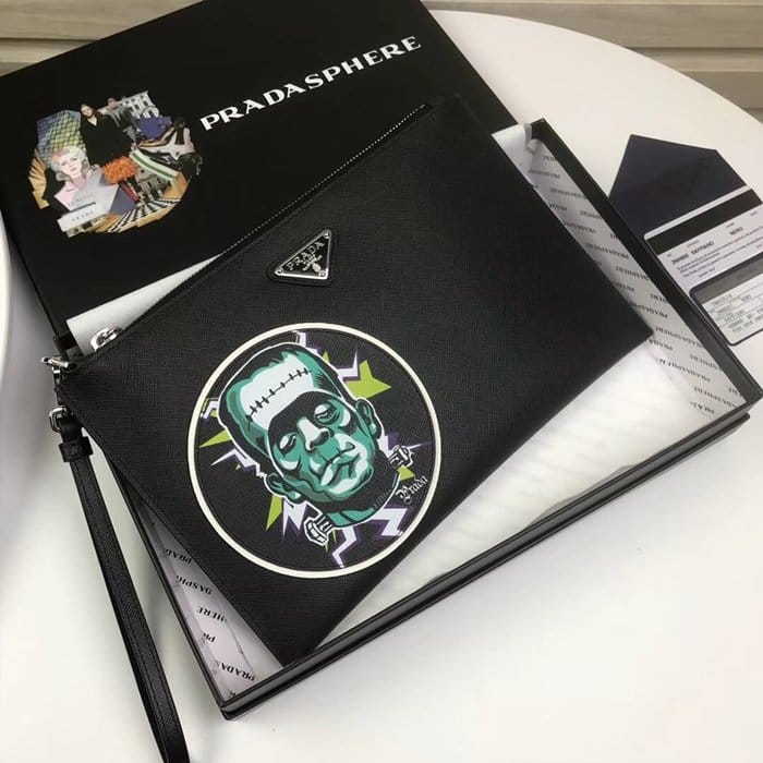 PRADA 프라다 레더 클러치백 2NH005-8