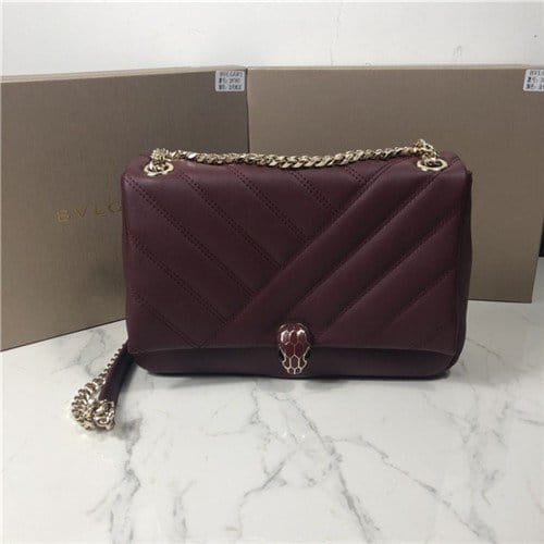 BULGARI 불가리 세르펜티 카보숑 라지 숄더백 BV287984-3