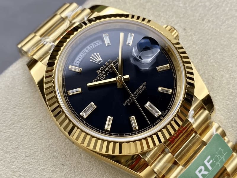 ROLEX 로렉스 데이데이트 검판 다이아 다이얼 옐로우골드 10P 40mm