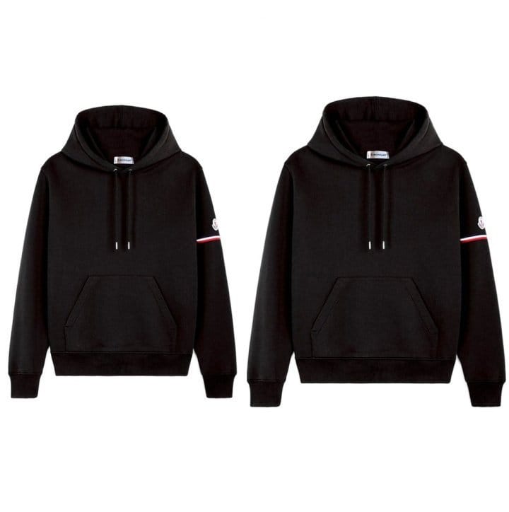 MONCLER 몽클레어 삼선 암밴딩 후드티