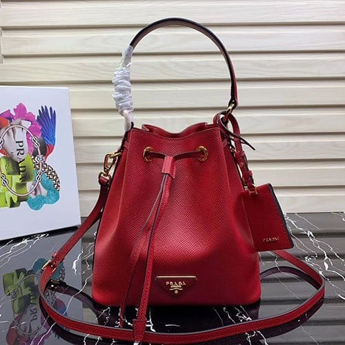 PRADA 프라다 사피아노 레더 버킷백 1BE032-2