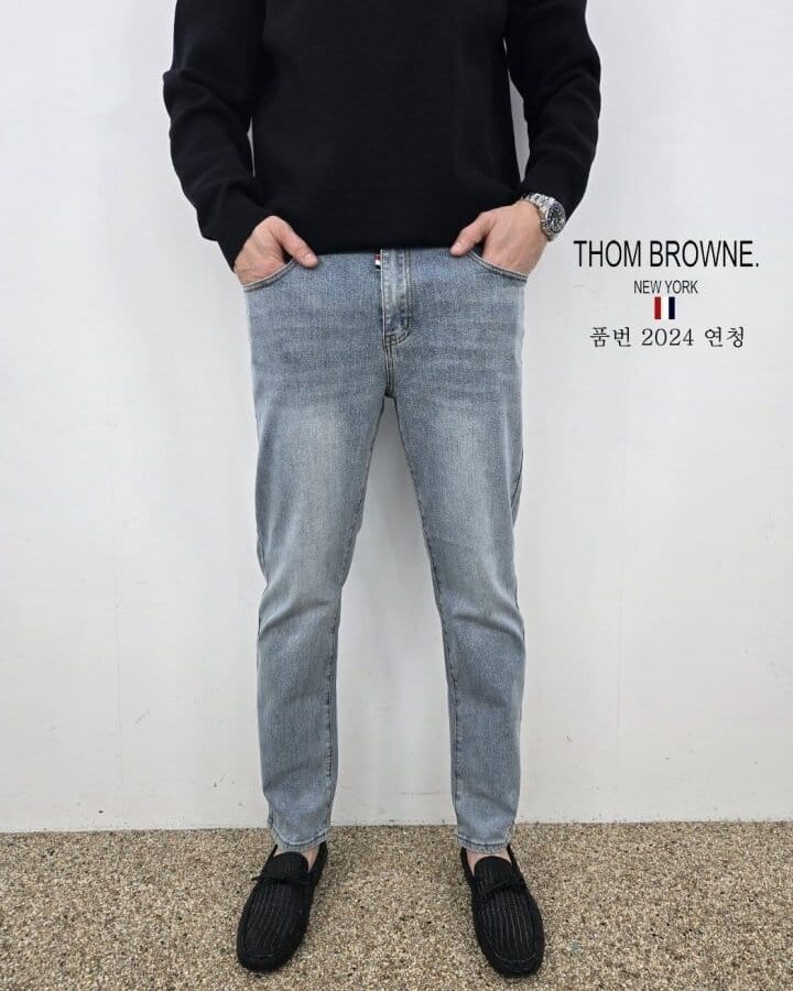 THOM BROWNE 톰브라운 슬림 청바지