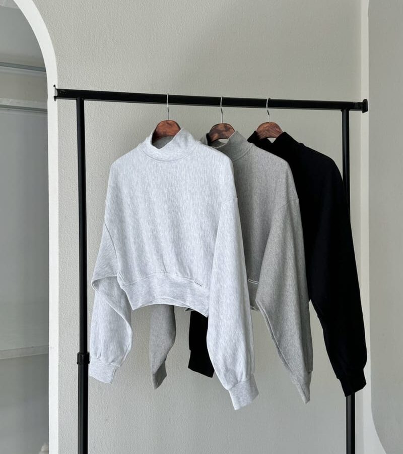 ALEXANDER WANG 알렉산더왕 하이넥 크롭 맨투맨