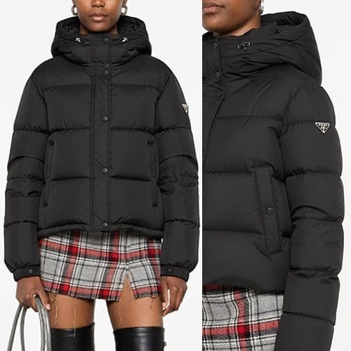 PRADA 프라다 플레이트 후드 패딩