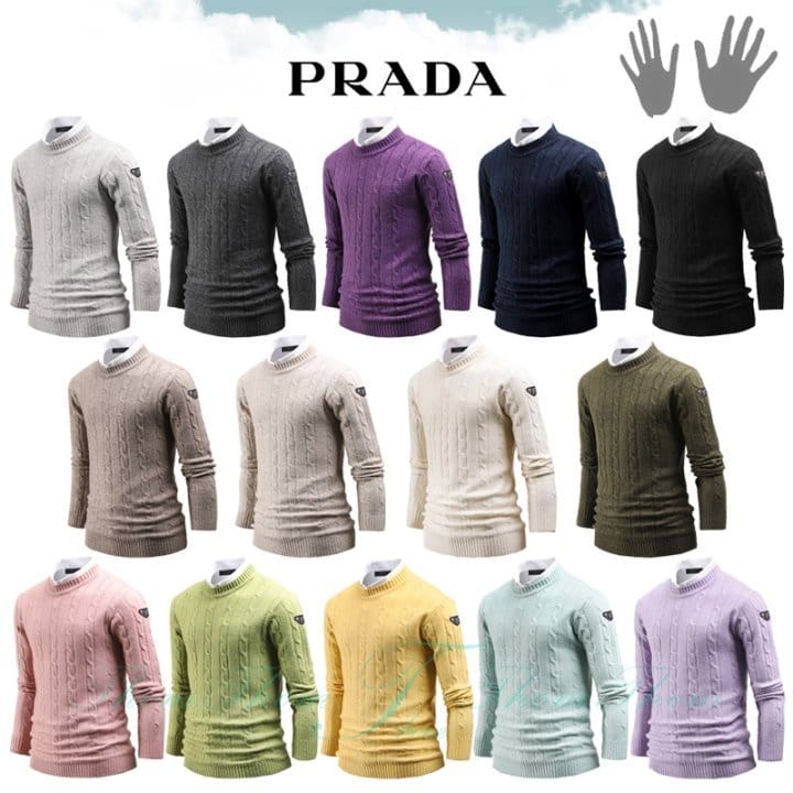 PRADA 프라다 레인 꽈베기 니트