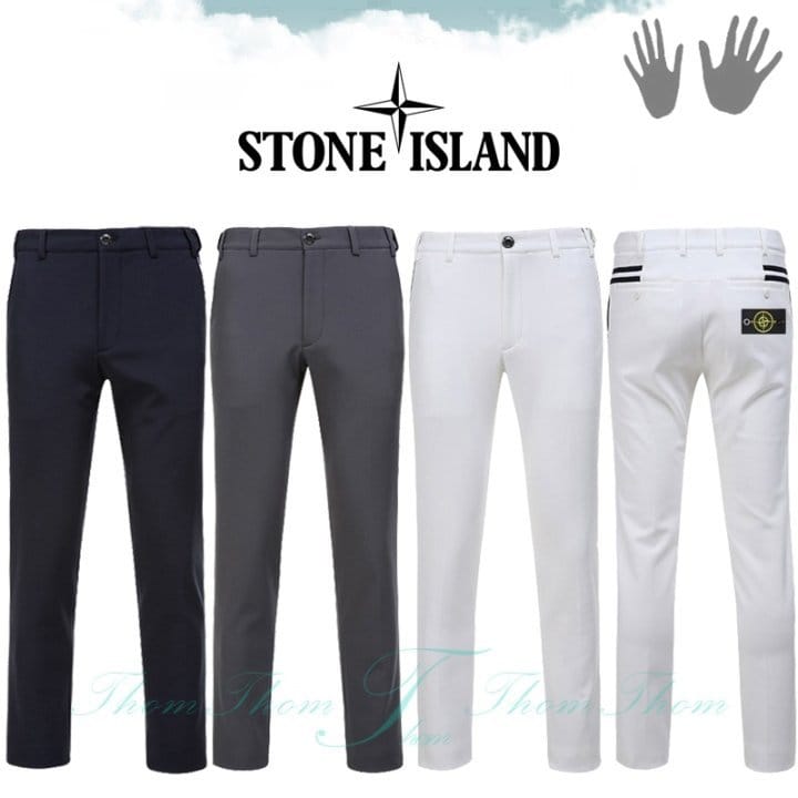 STONE ISLAND 스톤아일랜드 두줄 포켓 기모 밴딩 팬츠