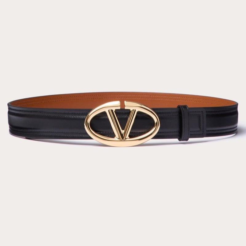 VALENTINO 발렌티노 브이로고 볼드 에디션 유광 송아지 가죽 벨트 (30mm) 2COLOR