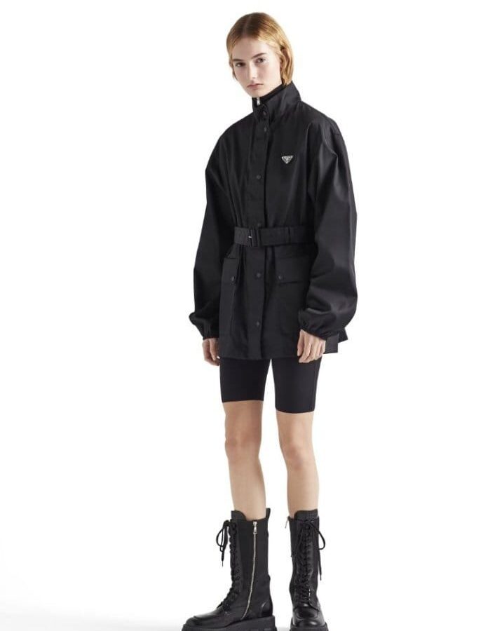 PRADA 프라다 여성 나일론 레인 코트