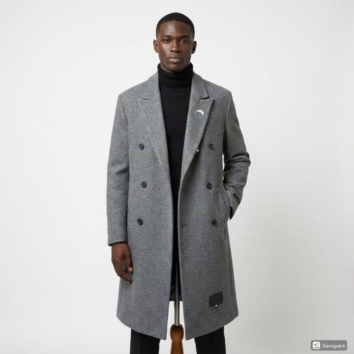 THOM BROWNE 톰브라운 삼선 시그니쳐 마인드 더블 코트 2COLOR