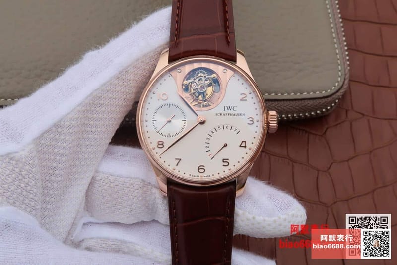 IWC 아이더블유씨 포르투기저 뚜르비옹 미스테르 로즈골드 화이트다이얼