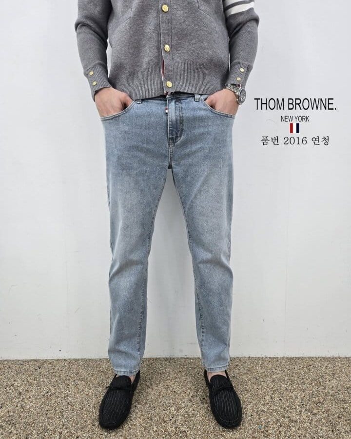 THOM BROWNE 톰브라운 슬림 청바지