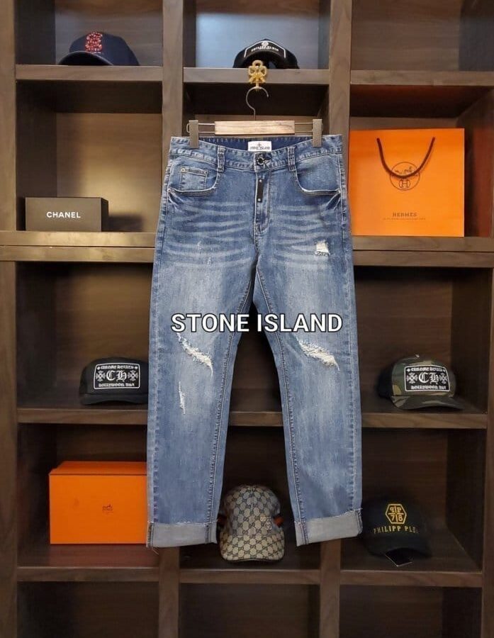 STONE ISLAND 스톤아일랜드 밑단컷팅 볼리아 스크레치 덧댐진