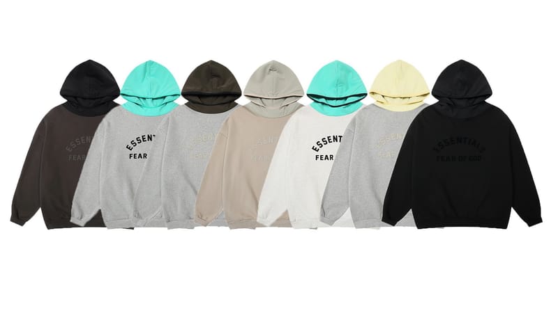 FEAR OF GOD 피어오브갓 에센셜 830 프론트 로고 플리스 나일론 후드