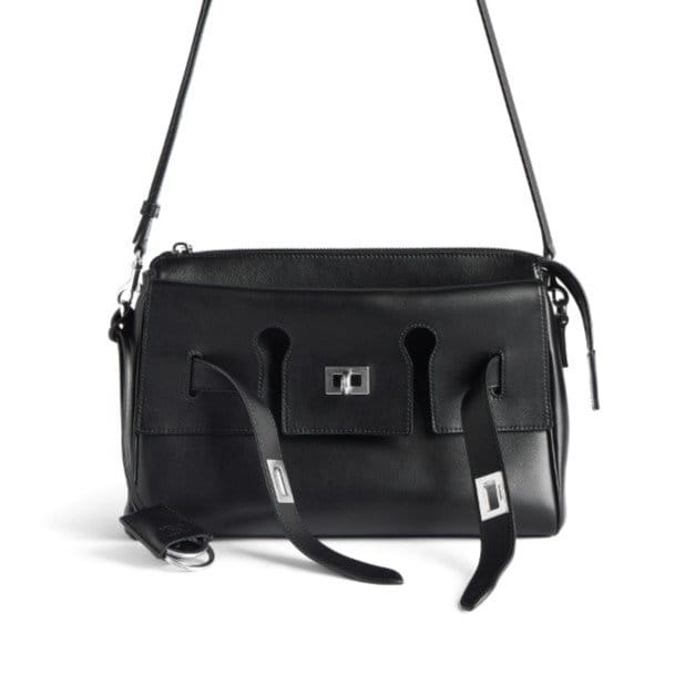 BALENCIAGA 발렌시아가 벨 에어 지퍼 메신저 백 스몰 블랙 834032