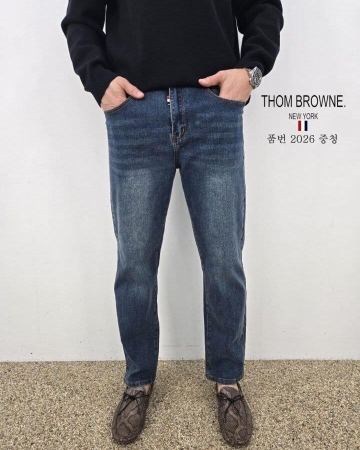 THOM BROWNE 톰브라운 슬림 청바지