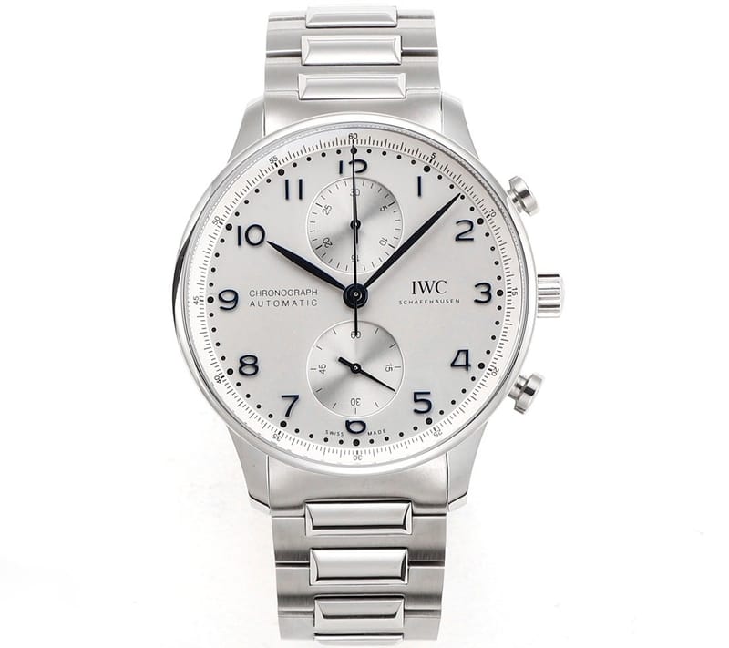 IWC 아이더블유씨 포르투기저 크로노그래프 화이트/블루 다이얼 스틸 SS브레이슬릿 40mm IW371617