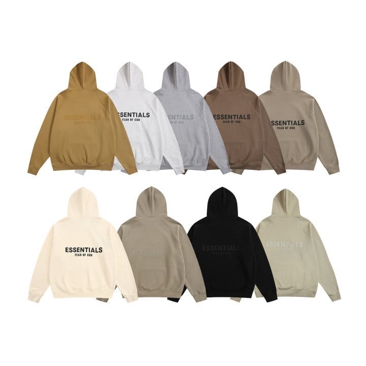 FEAR OF GOD 피어오브갓 에센셜 803 백 로고 플리스 후드