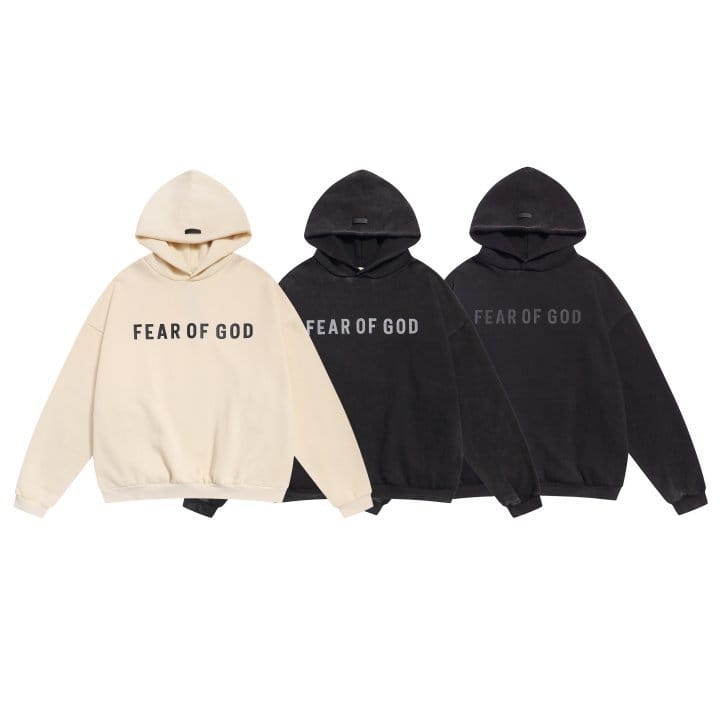 FEAR OF GOD 피어오브갓 885 프론트 로고 플리스 후드