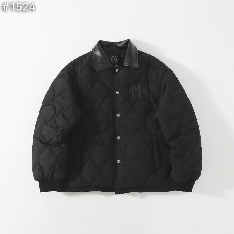 CHROME HEARTS 크롬하츠 트리플 레더 크로스 퀼팅 누빔 자켓