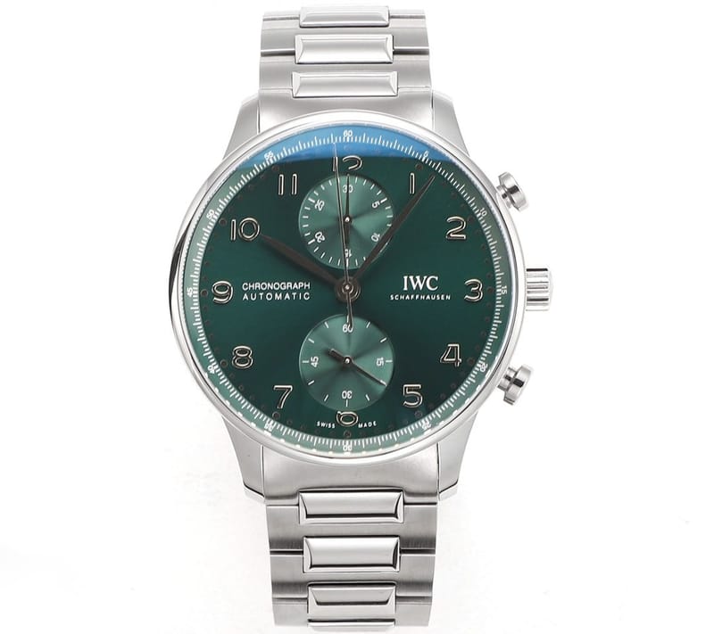 IWC 아이더블유씨 포르투기저 크로노그래프 그린 다이얼 스틸 SS 브레이슬릿 40mm IW371615