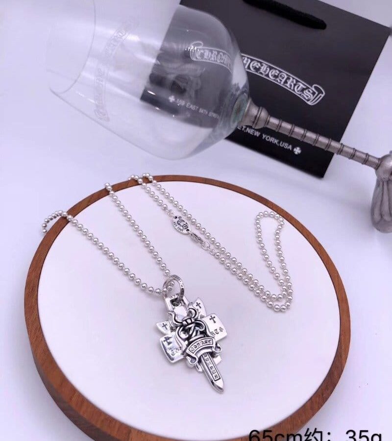 CHROME HEARTS 크롬하츠 남녀공용 925실버 목걸이 65cm