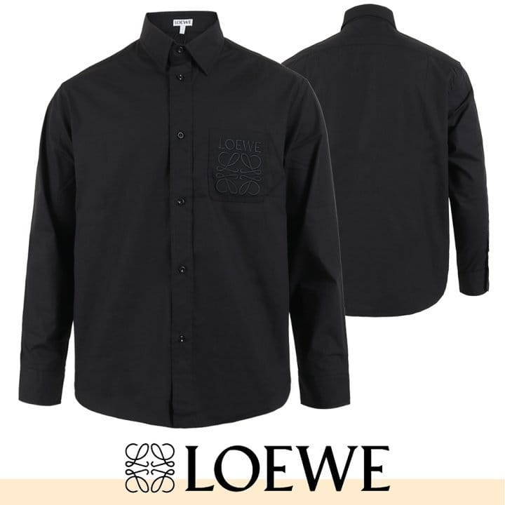 LOEWE 로에베 아나그램 자수 세미 오버 셔츠
