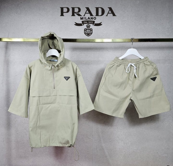 PRADA 프라다 쿨링 아노락 스트링 후드 &밴딩 팬츠 4COLOR