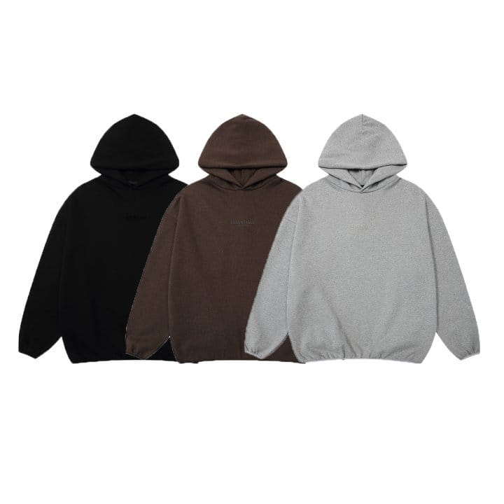 FEAR OF GOD 피어오브갓 에센셜 846 톤온톤 스몰 로고 플리스 후드