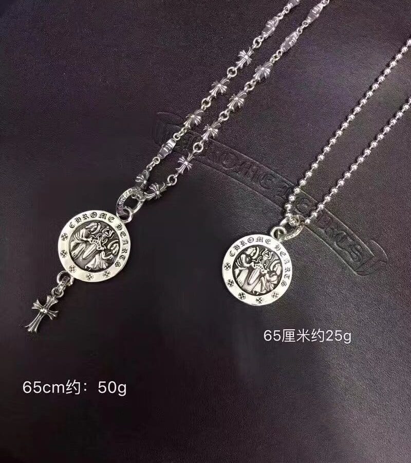 CHROME HEARTS 크롬하츠 남녀공용 925실버 목걸이 65cm
