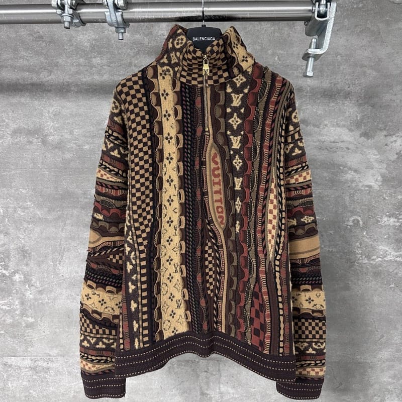 LOUIS VUITTON 루이비통 & NIGO 그래피티 하프 집업 니트